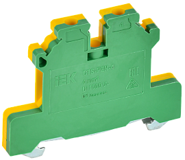 Колодка клеммная CTS-PEN земля 4мм2 желто-зеленая IEK YCT11-00-K52-004