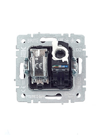Розетка ТВ+комп. TV+RJ45 кат.5E черный мех-м BRITE РТВ/РК12-БрЧ BR-AK20-1-K02 IEK