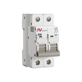 Выключатель автоматический 50А 2П двухполюсный D 6kA AV-6 AVERES mcb6-2-50D-av EKF
