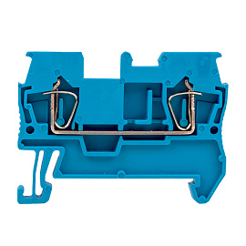 Колодка клеммная самозажимная JXB-ST-2.5 31А синяя plc-jxb-st-2.5-blue EKF