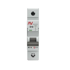 Выключатель автоматический 10А 1П однополюсный D 10kA AV-10 AVERES mcb10-1-10D-av EKF