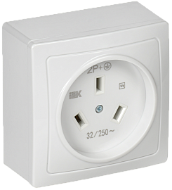 Розетка разборная для плиты с з/к о/у белая 32А Рпл10-К  ERP10-032-K01 IEK