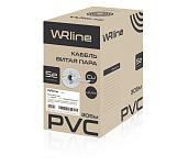 Витая пара неэкранированная U/UTP кат.5e 4x2x0,50 (24 AWG) PVC нг(А)-LS Серая одножильная внутренняя WR-UTP-4P-C5E-PVC-GY WRline 505749