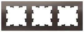 Рамка для розеток и выключателей 3 поста Atlasdesign горизонтальная универсальная мокко ATN000603 Schneider Electric