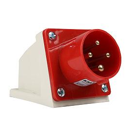 Вилка для монтажа на поверхность 514-16А-6h-380AC-3P+PE-IP44