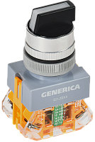 Переключатель D7-20X3 на 3 положения 1з+1р черный BSW50-20X3-3-21-3-K02-G GENERICA
