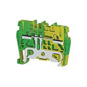 KLEMSAN Клеммник пружинный быстрозажимной (Push in), 2,5 мм.кв., (земля); PYK2,5T 336500