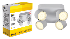 Светильник LIGHTING 4044 накладной потолочный под лампу 4хGX53 белый LT-UPB0-4044-GX53-1-K01 IEK