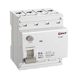 Выключатель дифференциального тока ВД-100N 4P 32А 30мА тип AC эл-мех 6кА PROXIMA  E1046M3230 EKF