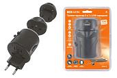 Тревел-адаптер 100-250В 2,5A (5 в 1) c USB-зарядкой 1000мА черный SQ1806-0144 TDM