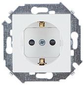 Simon 15 белый Розетка с з/з со шторками 1591443-030