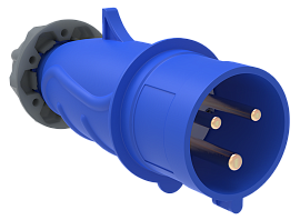 IEK Вилка ССИ-013 MAGNUM  переносная 16А  6ч/200-250В 2Р+РЕ IP44 (PSN01-016-3) /10шт/