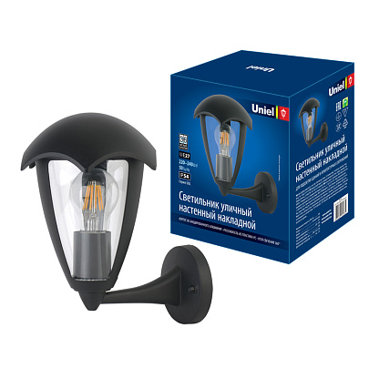 Изображение товара Светильник архитектурный НБУ 60Вт Е27 черный металл IP54 Uniel
