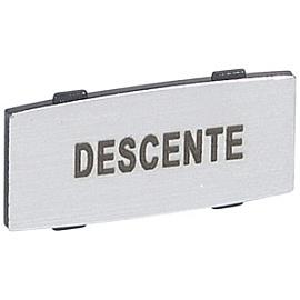 Вставка узкая алюминиевая, надпись "DESCENTE", Osmoz 24337 Legrand