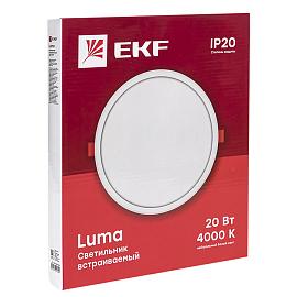 Светильник светодиодный ДВО встраиваемый 20Вт 1009 4000K IP20 DLL-1009-20-4000 EKF Basic