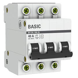 Выключатель нагрузки ВН-29 3П 40А на DIN-рейку Basic (SL29-3-40-bas) EKF