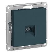 Розетка RJ45 компьютерная Atlasdesign скрытой установки механизм изумруд ATN000883 Systeme Electric