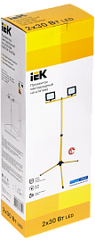 Прожектор светодиодный уличный LED 2*30 Вт СДО 06-2x30Ш штатив 6500К IP65 черный  LPDO606-2X030-65-K02 IEK