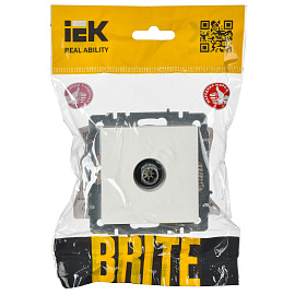 Розетка TV оконечная РТВ11-0-БрБ белый BR-A10-O-K01 BRITE  IEK
