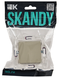 Выключатель 1-клавишный проходной 10А SK-V02B бежевый SKANDY SK-V12-0-10-K10 IEK