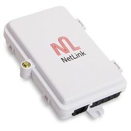 Муфта оптическая тупиковая 4 волокна, пластик, серый NL-FTTH-04 NetLink