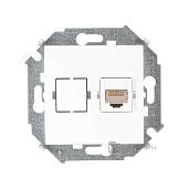 Simon 15 Розетка телефонная + компьютерная RJ11+RJ45 кат.5е, Systimax, белый 1591590-030