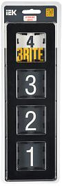 Рамка 4-местная РУ-4-2-Бр стекло черный RE BRITE BR-M42-G-41-K02 IEK