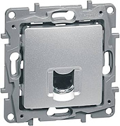 Розетка RJ45 компьютерная Etika информационная cat.6 UTP алюминий 672453 Legrand