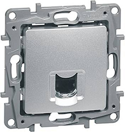 Розетка RJ45 компьютерная Etika информационная cat.6 UTP алюминий 672453 Legrand