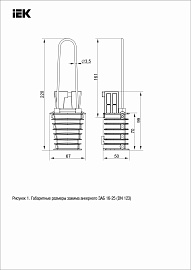 Зажим анкерный ЗАБ 16-25 (DN 123) IEK (UZA-14-D16-D25-S)