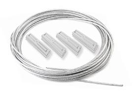 Комплект крепежа в водосточную трубу в 2 нитки, 20 м (трос+крепежи) Extherm DRAIN/2