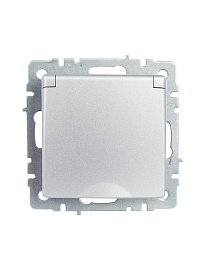 Розетка с з/к/ш с кр. 16А IP20 РСбш10-3-БрА алюминий BRITE BR-R16-16-K47 IEK