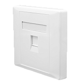 Лицевая панель 1 порт (80х80, Keystone, шторка) 10-0333 SUPRLAN