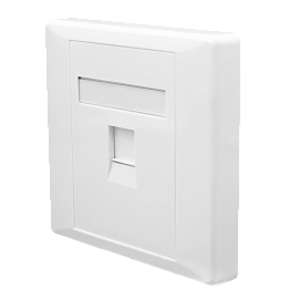 Лицевая панель 1 порт (80х80, Keystone, шторка) 10-0333 SUPRLAN