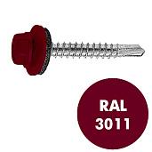 Саморез кровельный RAL-3011 красный 4,8х51