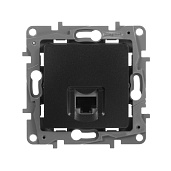 Изображение товара Розетка RJ45 компьютерная Etika cat.5e UTP антрацит 672641 Legrand