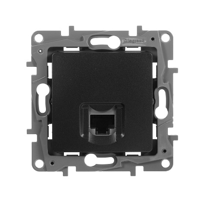 Изображение товара Розетка RJ45 компьютерная Etika cat.5e UTP антрацит Legrand