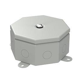 Коробка металлическая Октагон серая 130х130х63 70-0100-7035 Промрукав