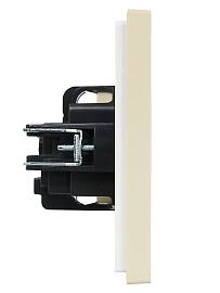 Розетка с заземлением, без защитных шторок  FORTE&PIANO 16А ваниль FP-R11-16-K10 IEK