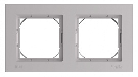 Рамка 2-постовая IP44, AQUA АЛЮМИНИЙ ATLASDESIGN ATN440302 Systeme Electric