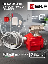 Кран шаровой с электроприводом 1/2 дюйма AquaExpert 220V EKF PROxima
