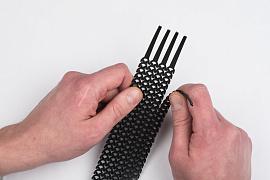Стяжка кабельная (хомут)  300х10 белый гибкая многоразовая FlexSTRAP /20шт./ plc-fs-wr EKF