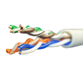 Витая пара неэкранированная U/UTP кат.5e 4x2x0,48 (24 AWG) PVC Серая одножильная внутренняя 01-0328-9 SUPRLAN Standard (26м)