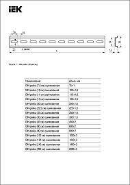 DIN-рейка (45см) оцинкованная YDN10-0045 IEK