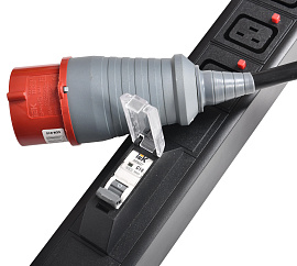 ITK BASE PDU вертикальный PV1113 45U 3 фазы 32А 38 розеток C13 + 10 розеток C19 с клеммной колодкой и кабелем 6м вилка IEC60309 (промышленная) синий