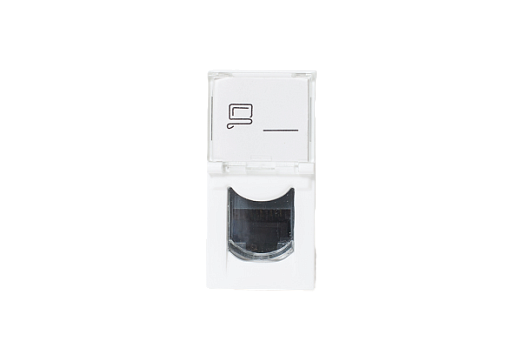 Изображение товара Розетка информационная UTP 1хRJ45 22,5х45 cat5e 200006 SPL
