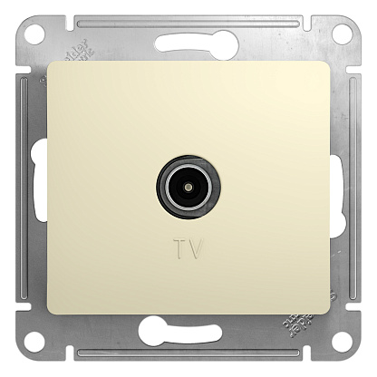 Изображение товара Розетка TV телевизионная GLOSSA скрытой установки проходная 4dB механизм бежевый GSL000292 Schneider Electric