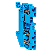 Колодка клеммная самозажимная JXB-ST-2.5 31А 3 вывода синяя plc-jxb-st-2.5-3-blue EKF