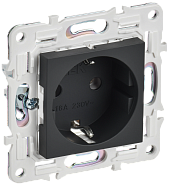 Розетка с заземлением без защитных шторок 16А SK-R05G графит SKANDY SK-R11-16-K53 IEK