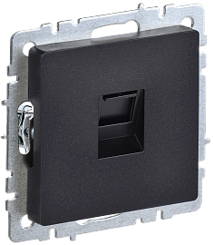 Розетка компьютерная RJ45 кат.5E РК10-БрЧ черный BR-K10-1-K02 BRITE  IEK